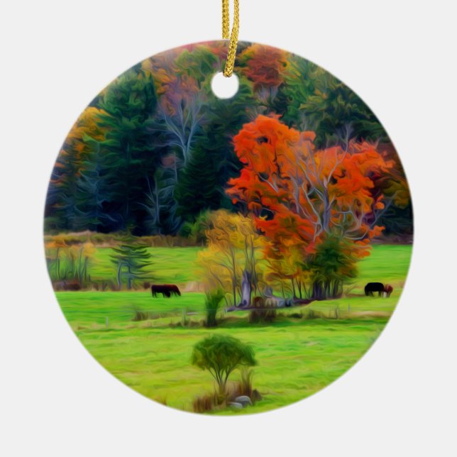 Vermont-Fall Keramikornament (Vorne)