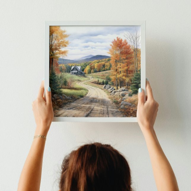 Vermont Farm Im Fünfspänner über den Gotthard Poster (Von Creator hochgeladen)