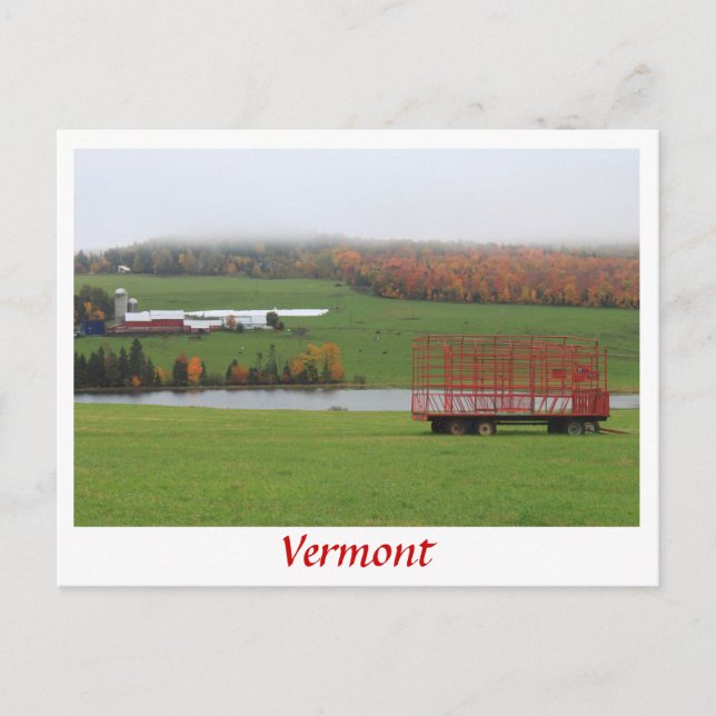 Vermont Farm October Rain Postkarte (Vorderseite)