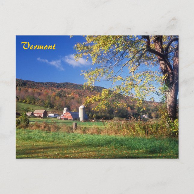 Vermont Farm Postkarte (Vorderseite)