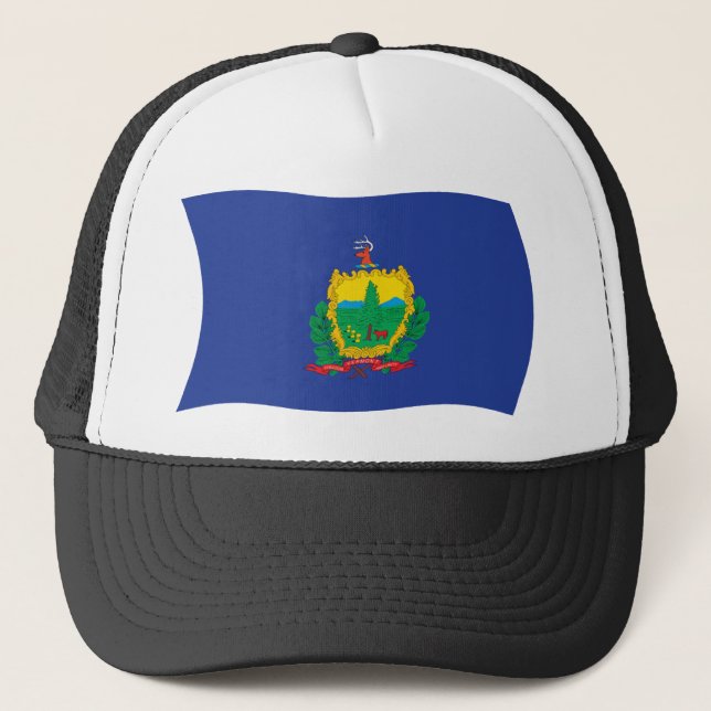 Vermont Flag Hat Truckerkappe (Vorderseite)