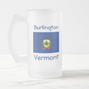 Vermont Flag Karte Stadt Tasse