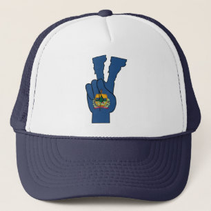 Vermont Flag Peace Sign Truckerkappe