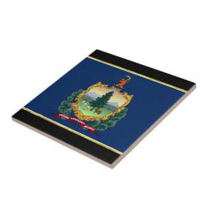 Vermont-Flagge Fliese