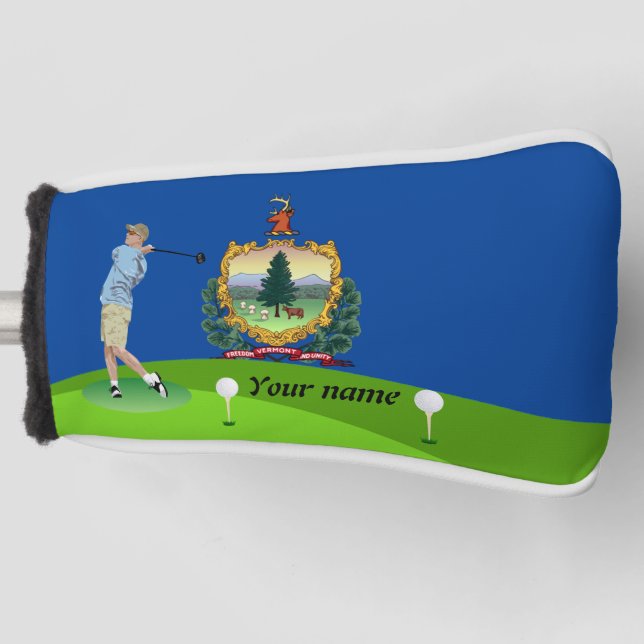 Vermont-Flagge Golf Headcover (Vorderseite)