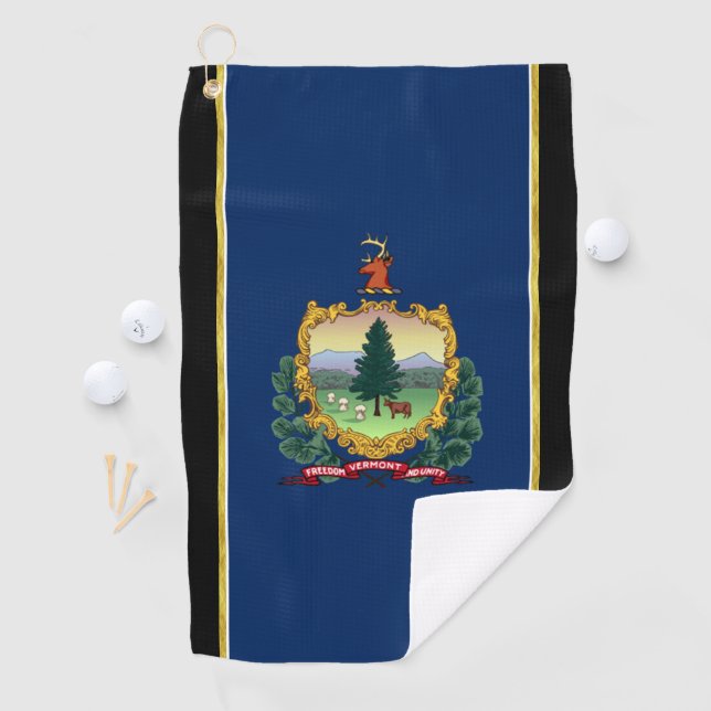 Vermont-Flagge Golfhandtuch (Insitu)