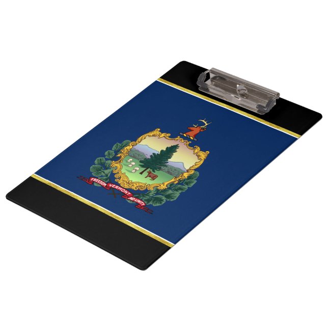 Vermont-Flagge Klemmbrett (Schrägansicht)