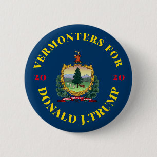 Vermont für Donald Trump 2020 Button