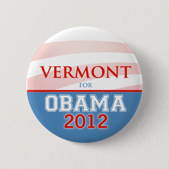 VERMONT für Obama 2012 Button (Vorderseite)