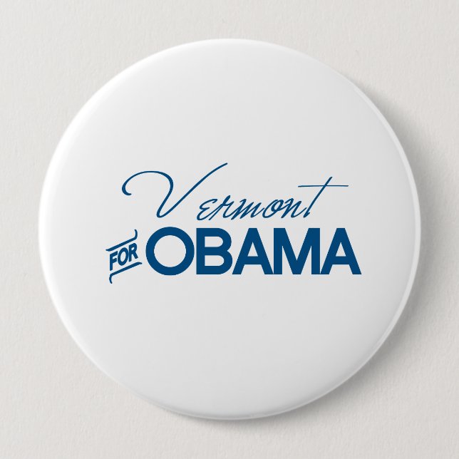 Vermont für Obama -.png Button (Vorderseite)