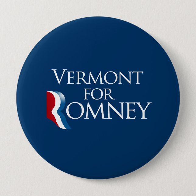 Vermont für Romney - .png Button (Vorderseite)