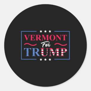 Vermont Für Trump - Pro-trump Wählen Sie Republika Runder Aufkleber