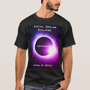 VERMONT Gesamte Sonnenfinsternis 8. April 2024 T-Shirt