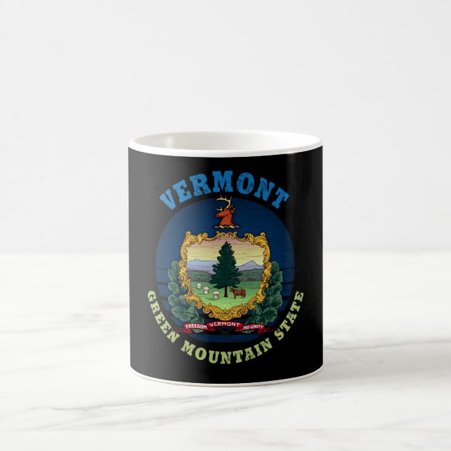 VERMONT GREEN BERGSTAAT FLAG KAFFEETASSE (Mittel)