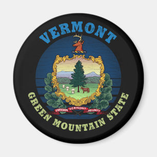 VERMONT GREEN BERGSTAAT FLAG MAGNET