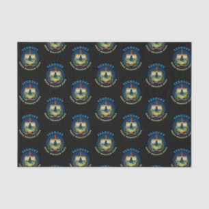 VERMONT GREEN BERGSTAAT FLAG SEIDENPAPIER