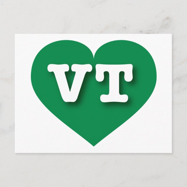 Vermont Green Heart - I Liebe VT Postkarte (Vorderseite)