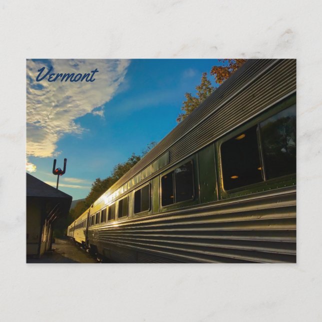 Vermont Green Mountain Flyer bei Sunset Postkarte (Vorderseite)