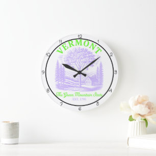 Vermont Green Mountain State Hütte Große Wanduhr