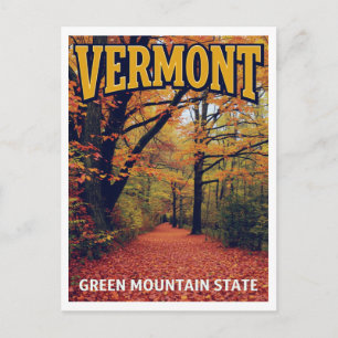 Vermont Green Mountain State Postkarte