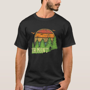Vermont Grüne Berge Wandern Retro Vintage Distanz T-Shirt