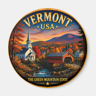 Vermont Herbst-Berg-Escape 🟡 Magnet