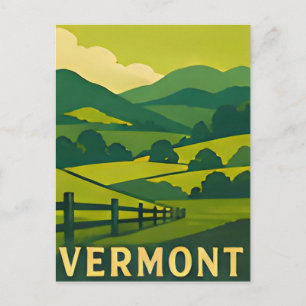 🍁 Vermont Herbst-Bergflucht Postkarte
