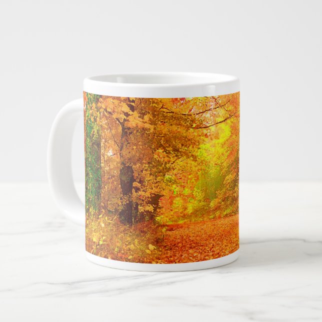 Vermont Herbstlandschaft Jumbo-Tasse (Vorderseite Links)