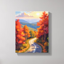 Vermont Herbstlaub Aquarell-Landschaft