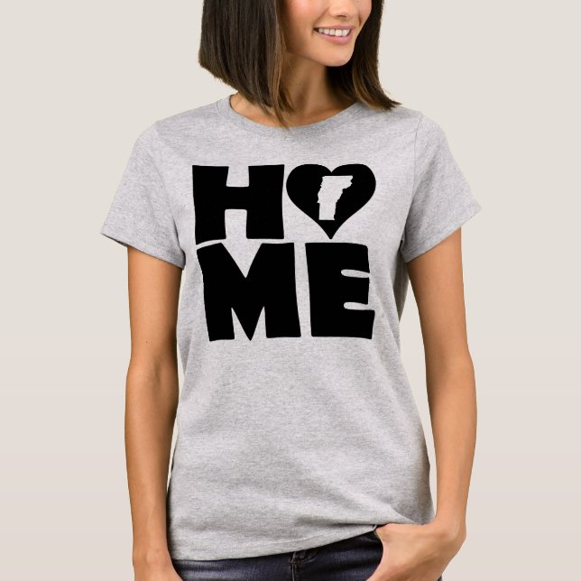 Vermont Home Heart State Tees T-Shirt (Vorderseite)