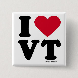 VERMONT - "ICH LIEBEVT" "ICH LIEBE VERMONT " BUTTON