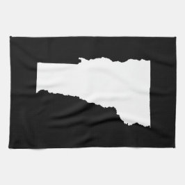 Vermont in Weiß und Schwarz Handtuch