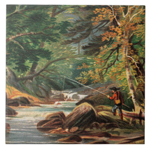Vermont-Landschaft, Der Forellenbach, Fliese