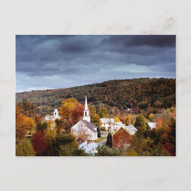 Vermont Landschaft, Herbstfarben Postkarte (Vorderseite)