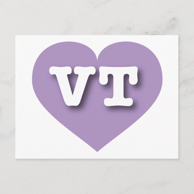Vermont Lavender Heart - I Liebe VT Postkarte (Vorderseite)