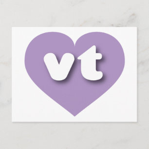 Vermont lavenheart - I Liebe vt Postkarte