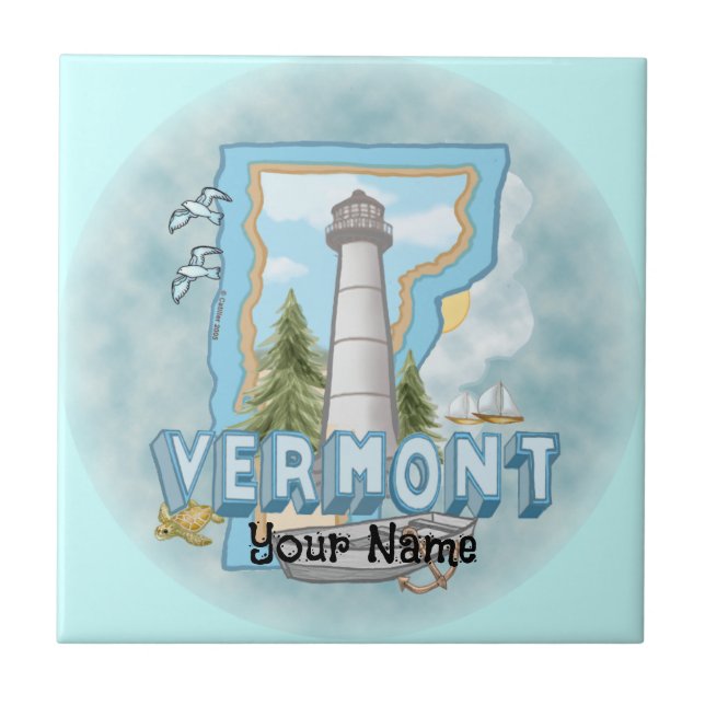 Vermont Lighthouse Tile Fliese (Vorderseite)