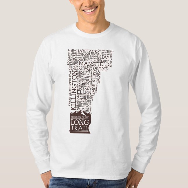 Vermont Long Trail Long Sleeve T - Shirt (braunes  (Vorderseite)
