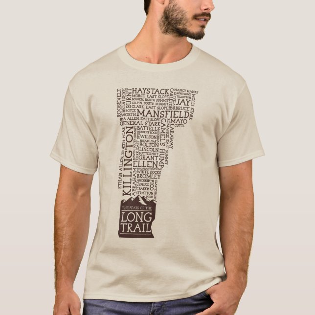 Vermont Long Trail Long Sleeve T - Shirt (braunes  (Vorderseite)