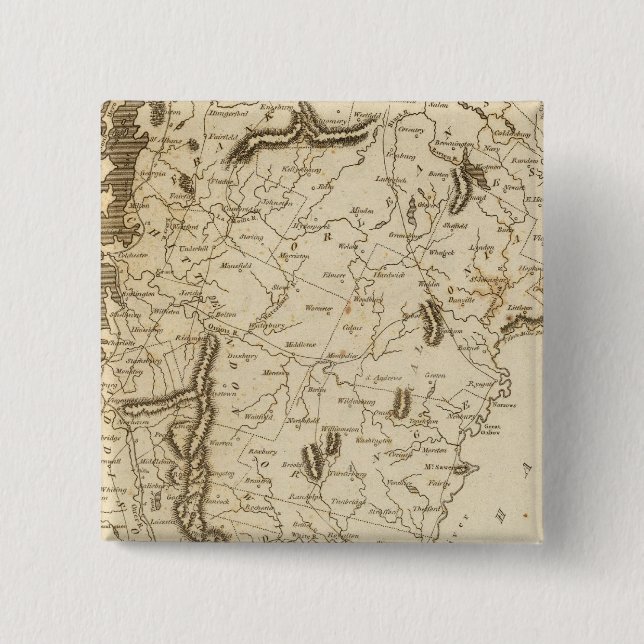 Vermont Map von Arrowsmith Button (Vorderseite)