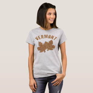 Vermont Maple Leaf Blätter Sugar Candy VT Feinschm T-Shirt