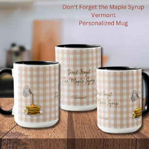 Vermont Maple Syrup Gingham Tasse