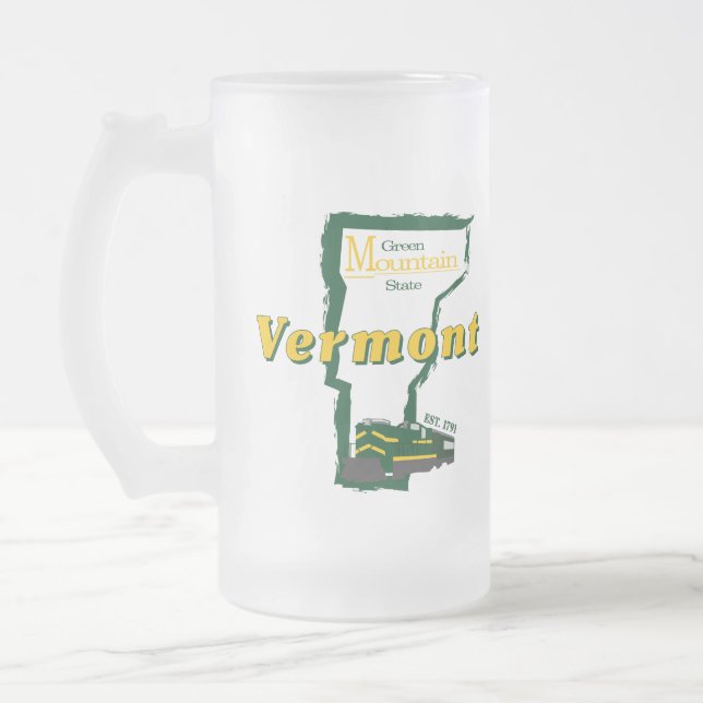 Vermont Mattierte Bier-Tasse Mattglas Bierglas (Links)