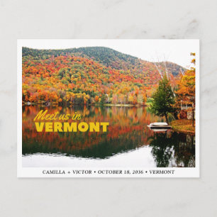 Vermont Mountain Wedding Save the Date Postcard Postkarte