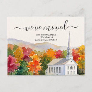Vermont Neue Adresse Umzugsankündigung Postkarte