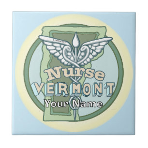 Vermont Nurse Caduceus Fliese