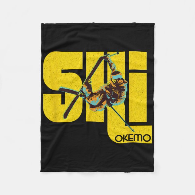Vermont Okemo Mountain Skigebiet  Fleecedecke (Vorderseite)