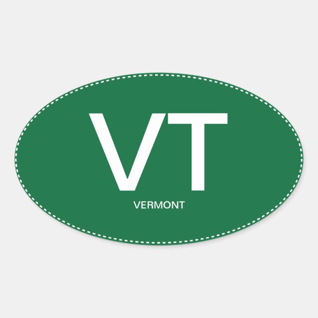 Vermont Oval Autoaufkleber Ovaler Aufkleber (Vorderseite)