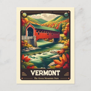 Vermont   Patriotischer Geist Vintag Postkarte
