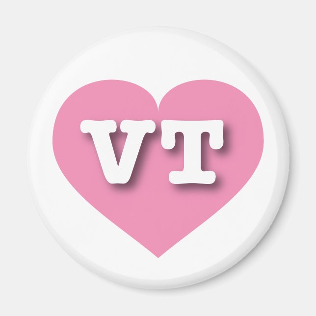 Vermont Pink Heart - I Liebe VT Magnet (Vorne)